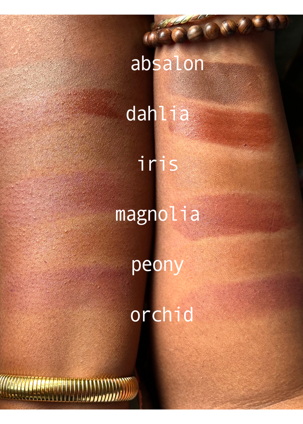 Apotheke DuJardin lip and cheek tint product sign showing handcrafted natural makeup made in Maryland