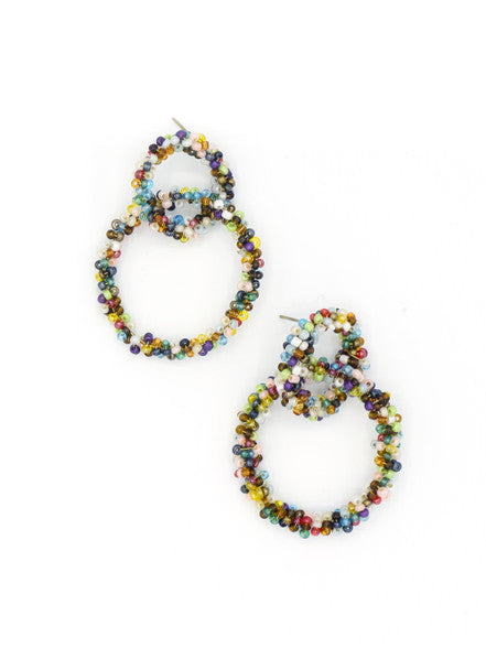Loop de Loop nickel-free beaded earrings — bold and colorful handmade jewellery