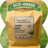 Bag of Flawn Seed Kits eco-grass seed with green grass background