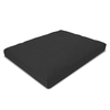 Black mattress pad on a white background