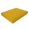 Yellow mattress pad on a white background