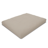 Beige rectangular cushion on a white background