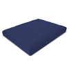 Navy blue mattress pad on a white background