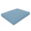 Blue mattress cover on a white background