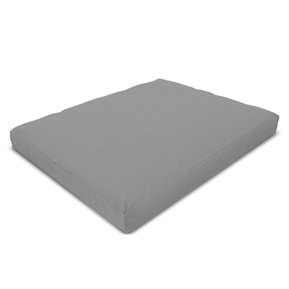 Gray mattress cover on a white background