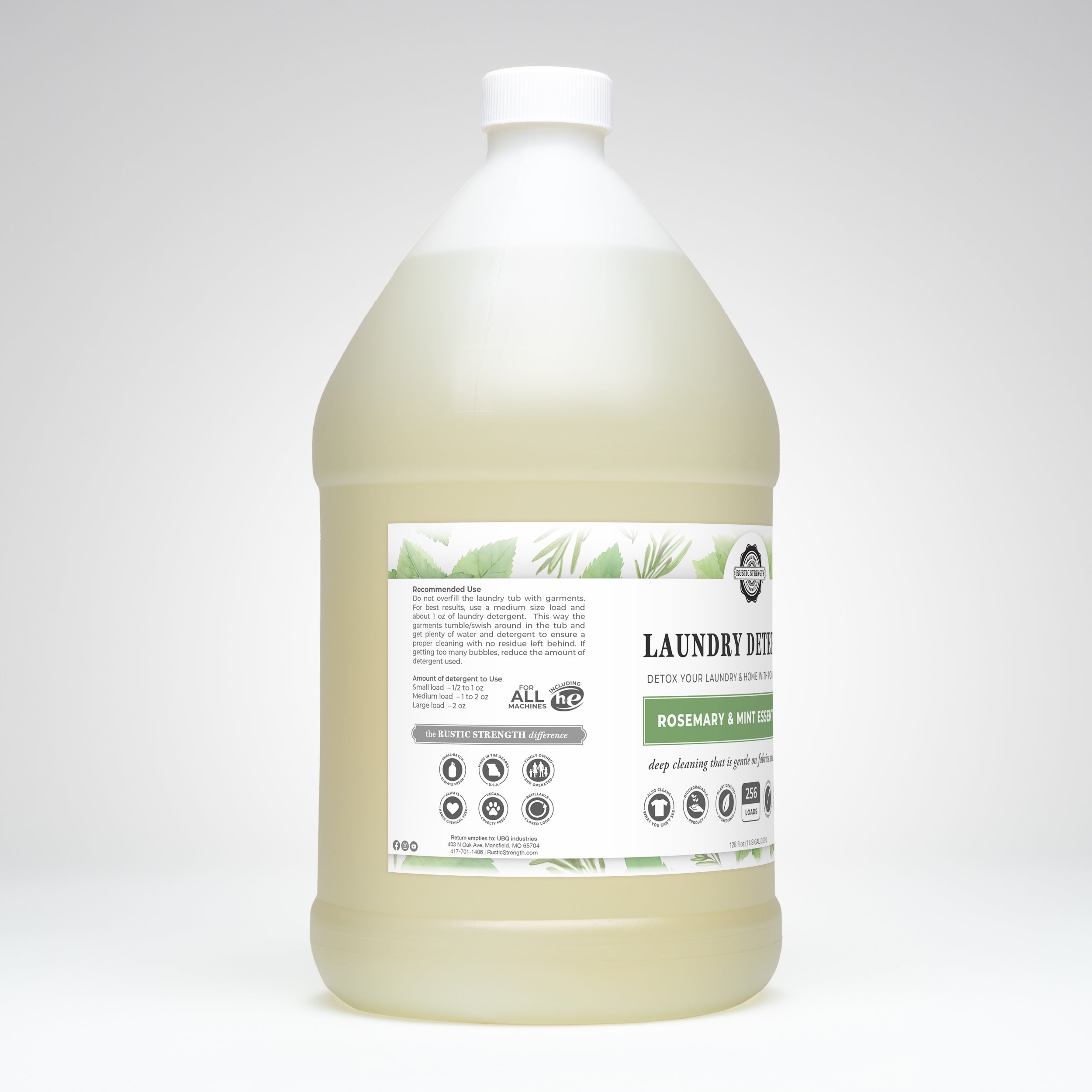 Rosemary & Mint Liquid Laundry Detergent | Natural, Concentrated & Eco-Friendly