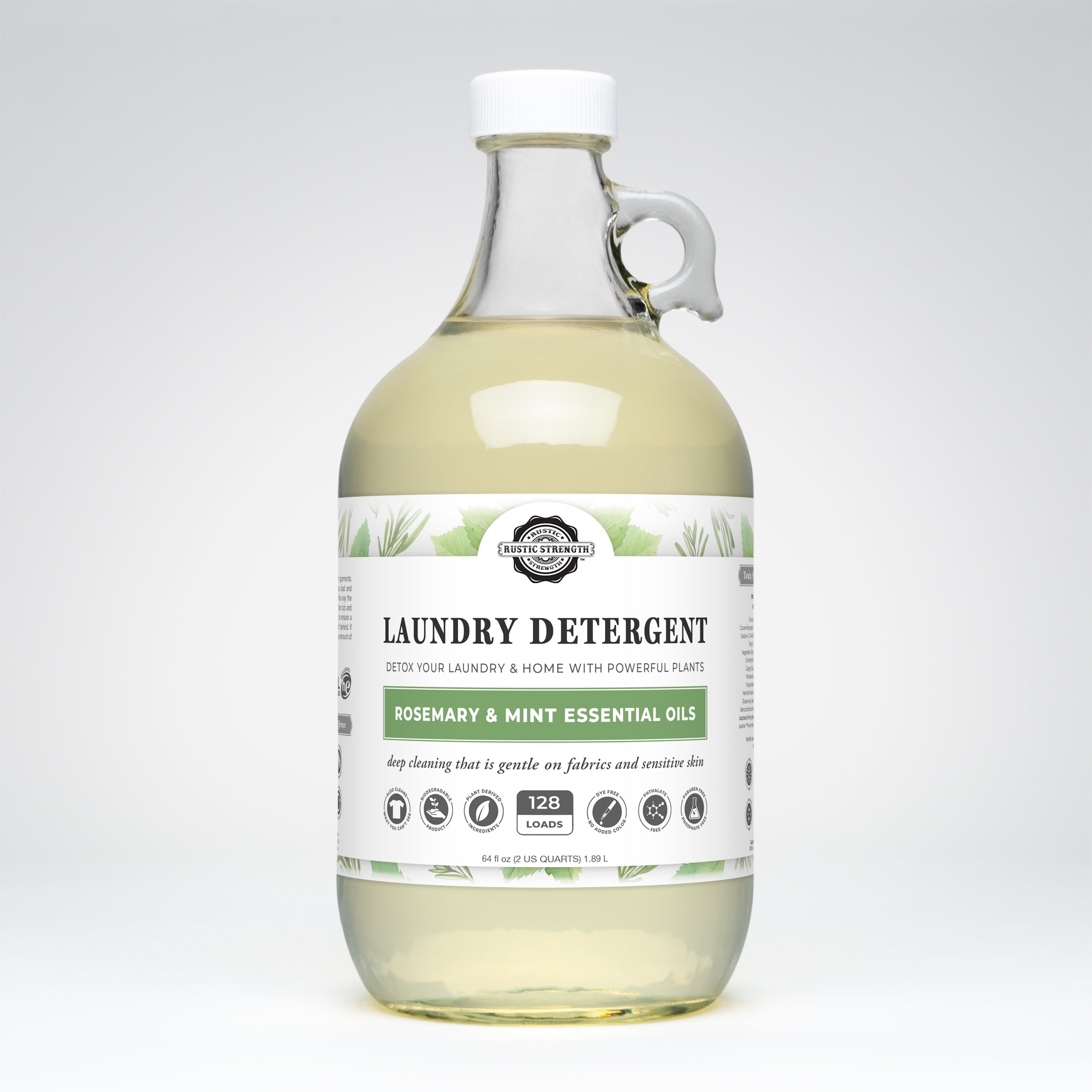 Rosemary & Mint Liquid Laundry Detergent | Natural, Concentrated & Eco-Friendly