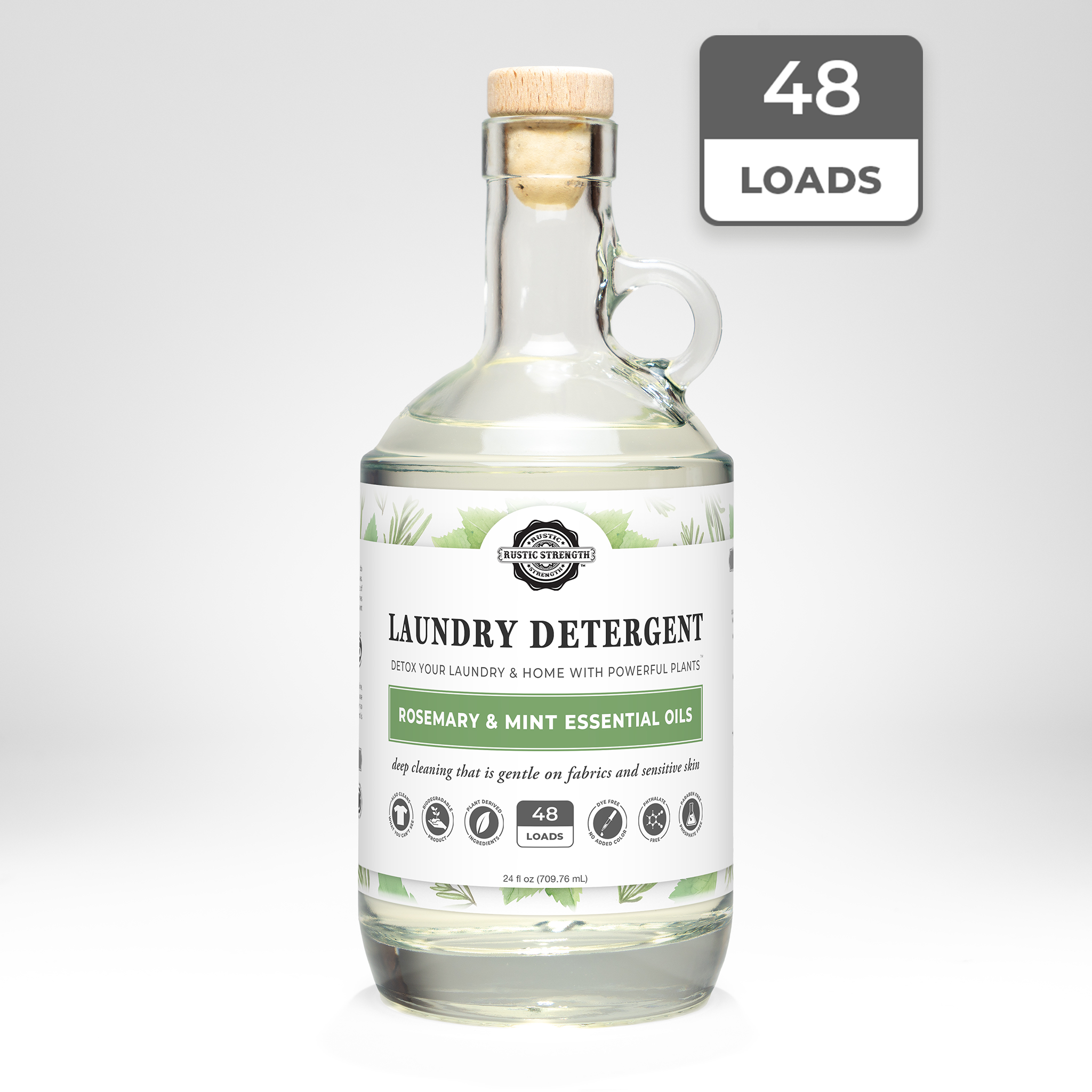 Rosemary & Mint Liquid Laundry Detergent | Natural, Concentrated & Eco-Friendly