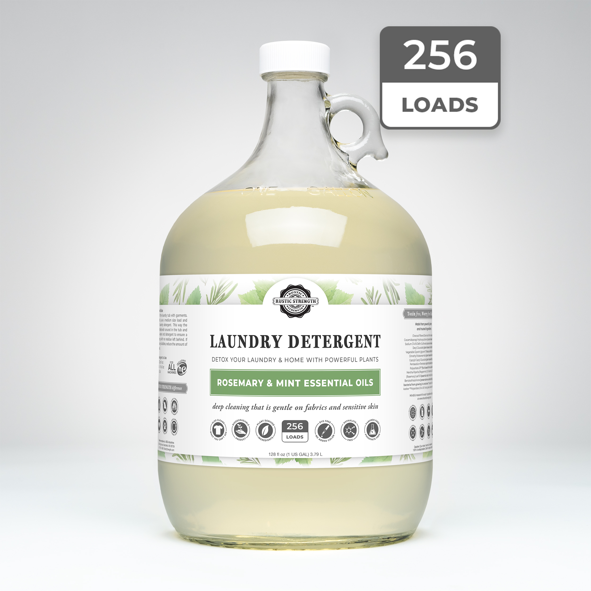 Rosemary & Mint Liquid Laundry Detergent | Natural, Concentrated & Eco-Friendly
