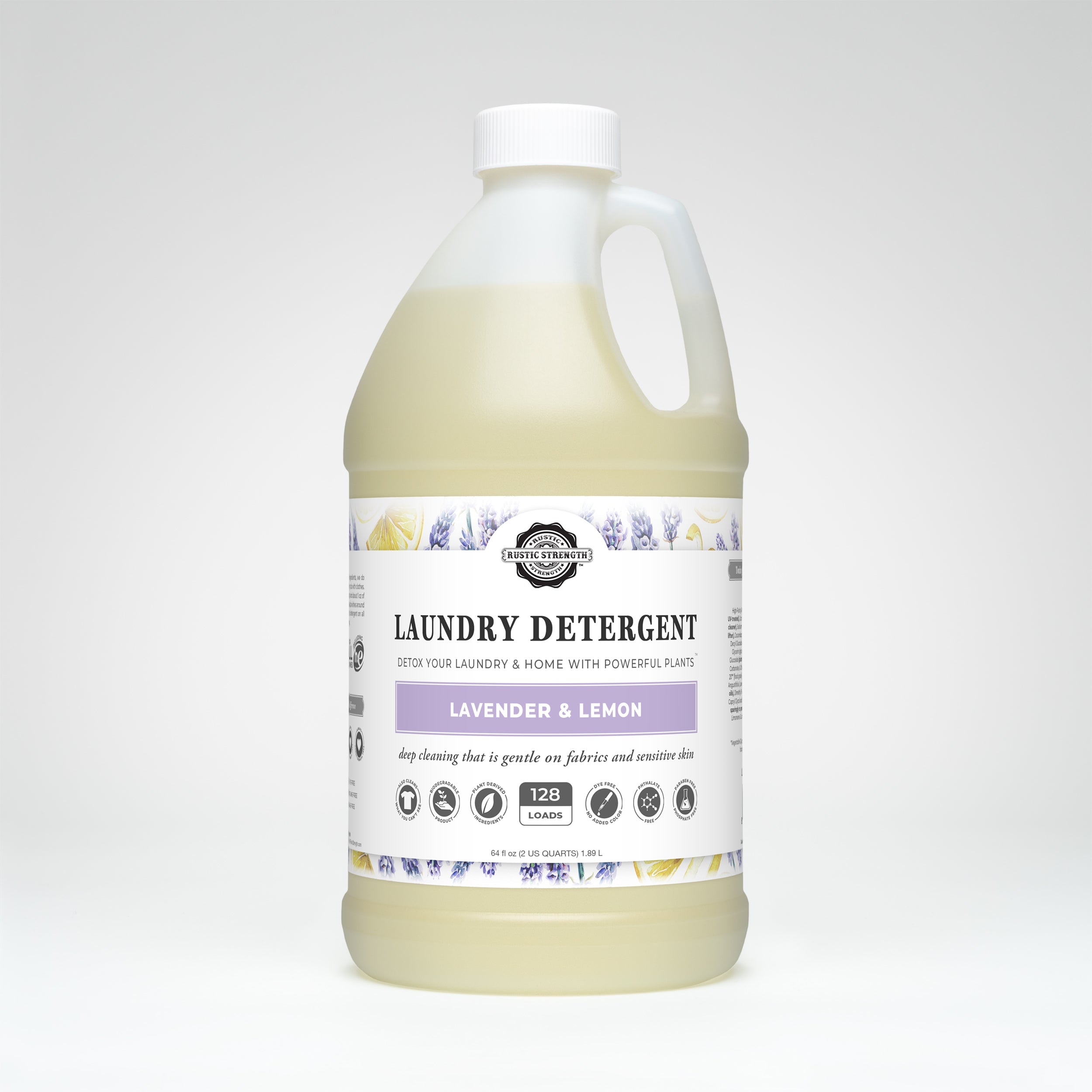 Lavender & Lemon Liquid Laundry Detergent – Natural, Concentrated & Plant-Based