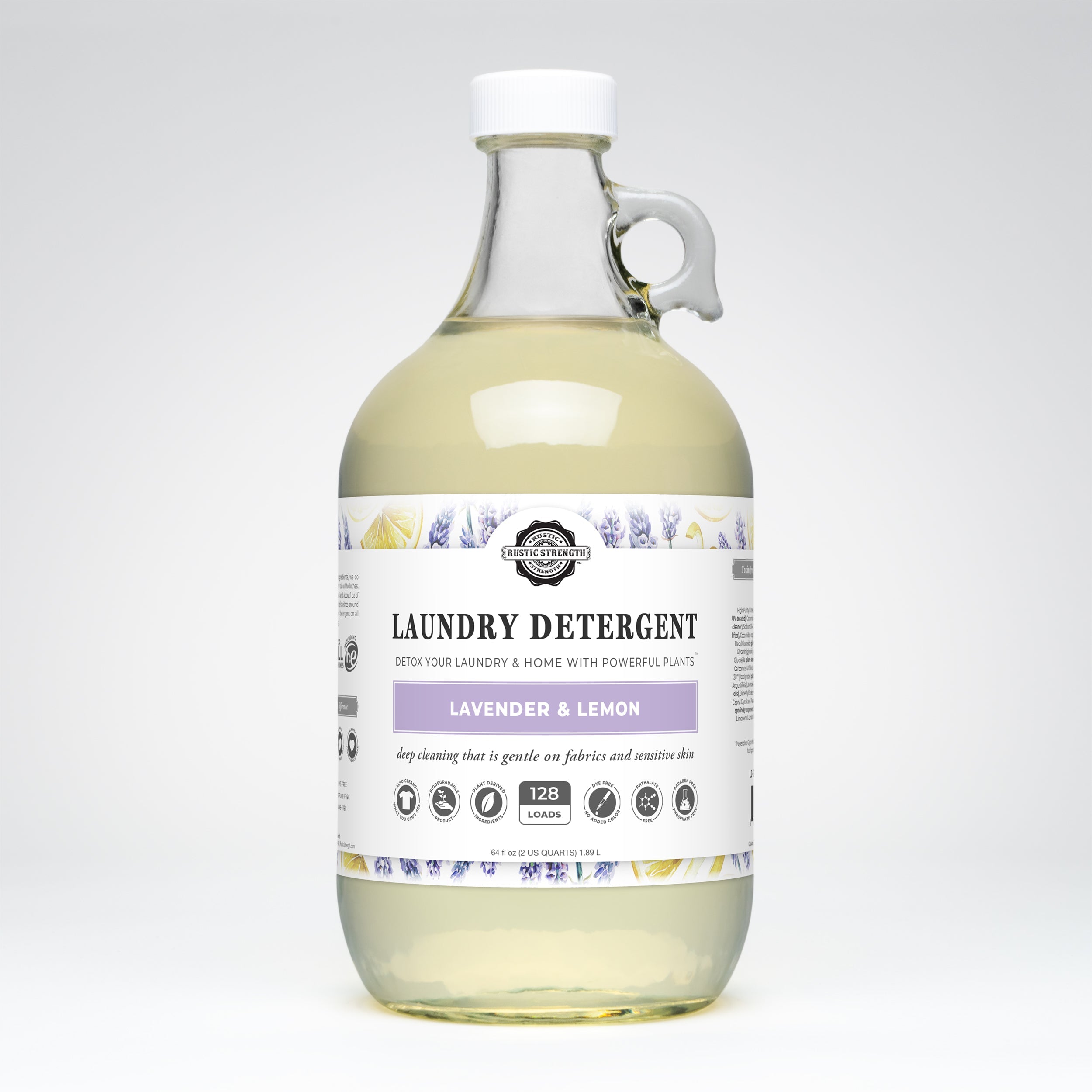 Lavender & Lemon Liquid Laundry Detergent – Natural, Concentrated & Plant-Based