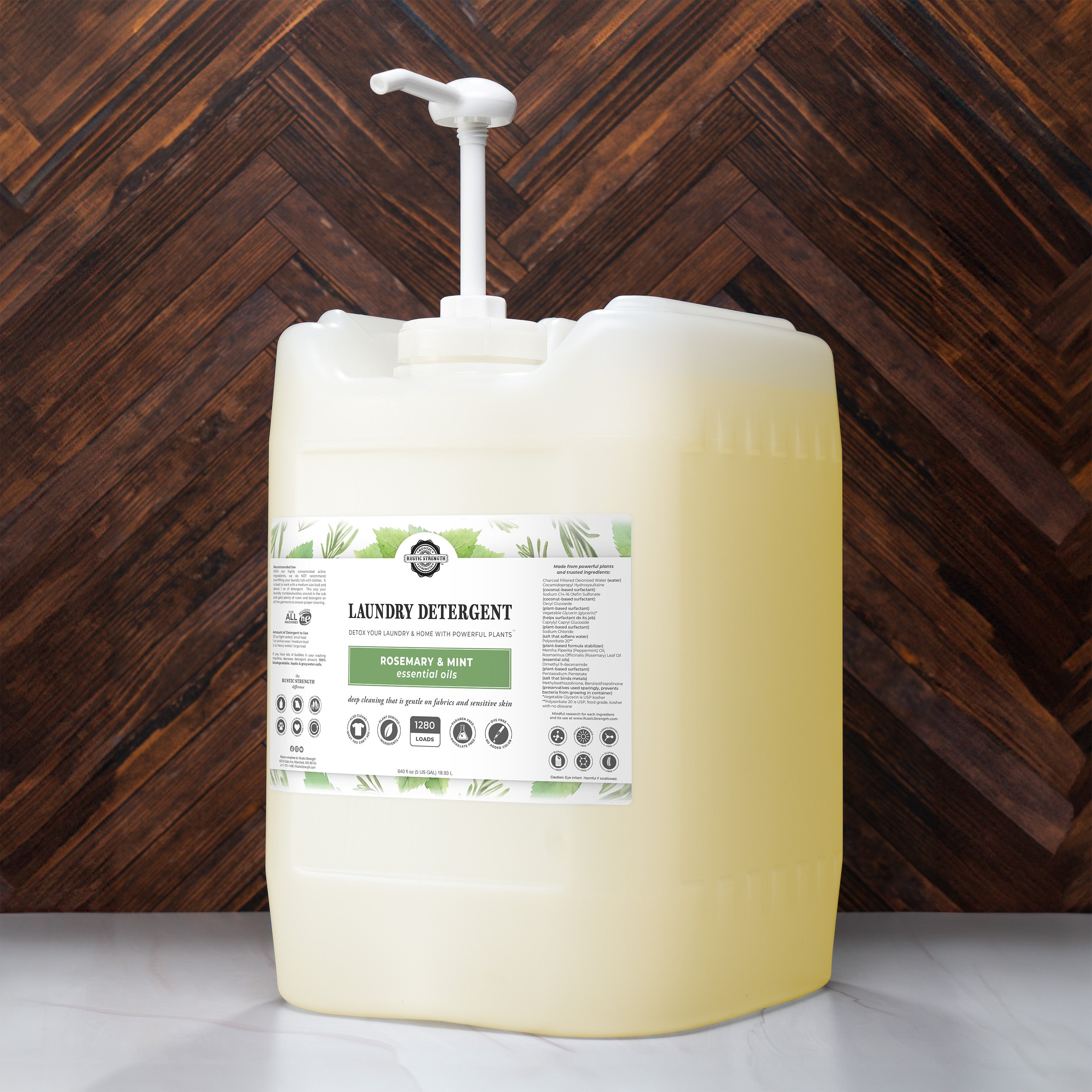 Rosemary & Mint Liquid Laundry Detergent | Natural, Concentrated & Eco-Friendly