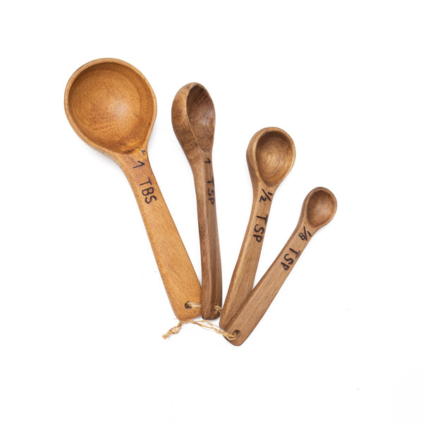 Enhance your cooking experience with our handcrafted Wood Measuring Spoon Set. Made from reclaimed wood and featuring precise measurements, these spoons are both functional and stylish.