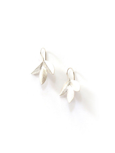 Fair Anita silver leaf cluster earrings, sustainable and ethically made gift for women