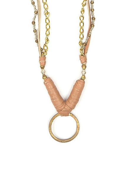 Fair Anita Leather Loop Necklace — ethically handmade sustainable jewellery gift for women