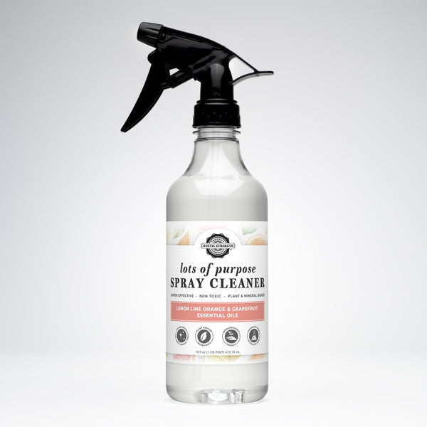 Rustic Strength Lots of Purpose Spray Cleaner 16oz citrus scent with lemon lime orange and grapefruit essential oils