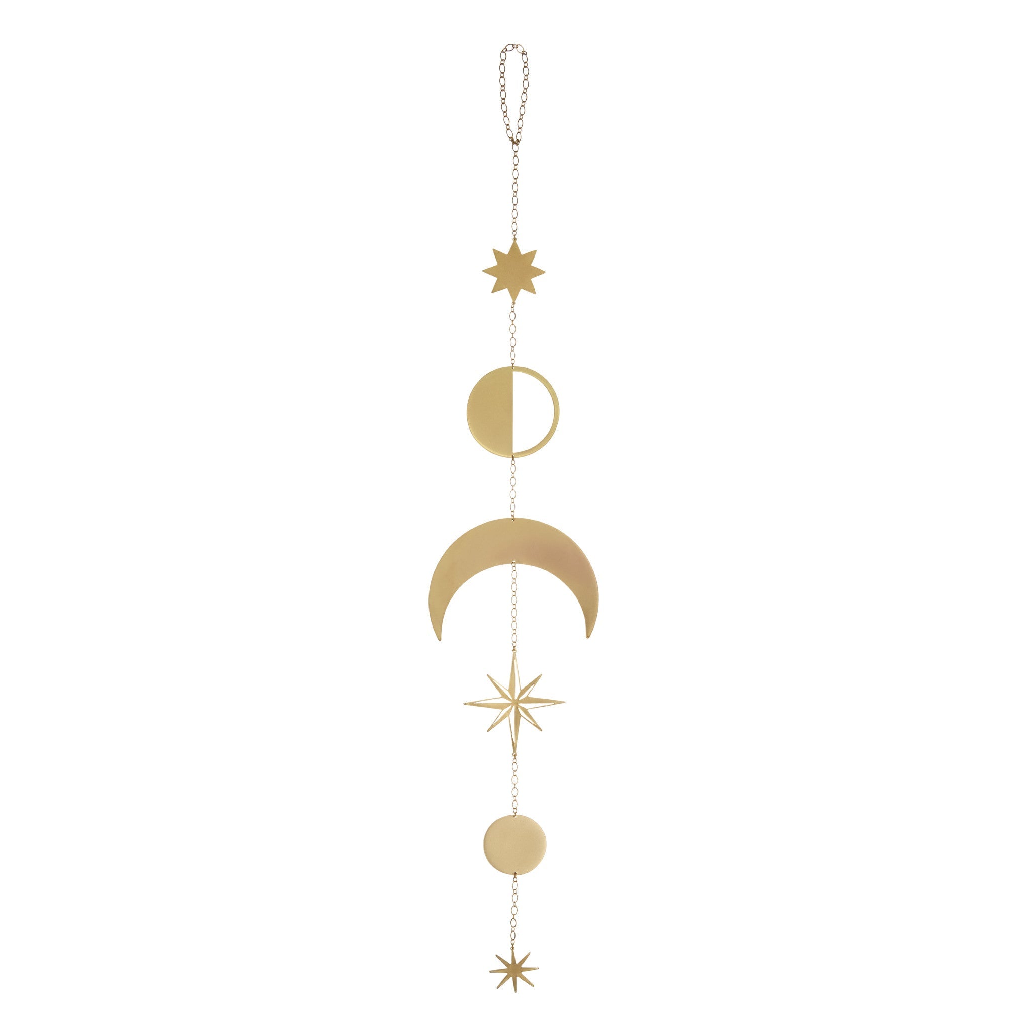 Ariana Ost's Lunar North Star Chime - handcrafted serenity for your home! Gold, silver, rose gold options. Wind chimes, celestial decor, boho, meditation, unique gift. Shop now!