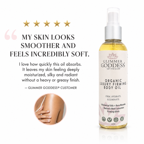 Organic Firming Body Oil – Anti-Aging Treatment with Rosehip & Evening Primrose
