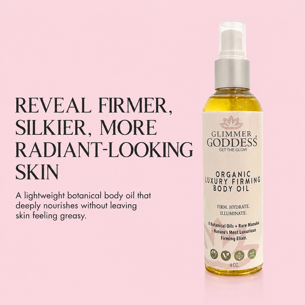 Organic Firming Body Oil – Anti-Aging Treatment with Rosehip & Evening Primrose