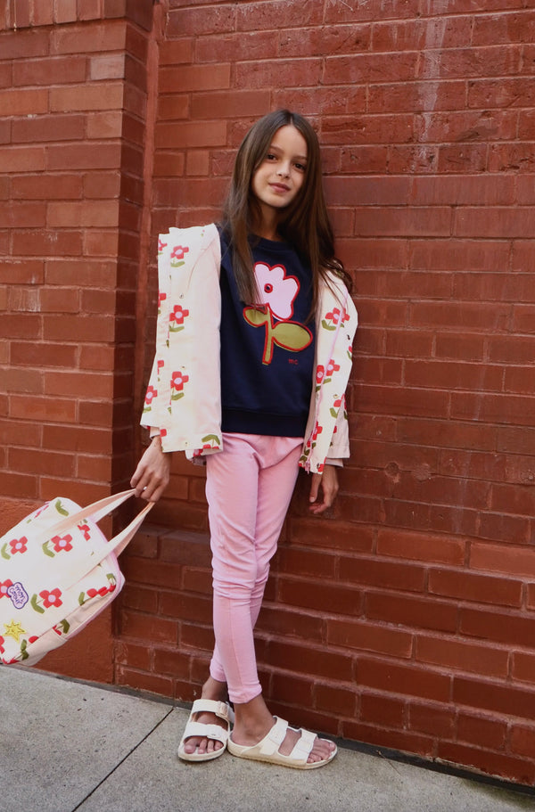 Recycled Fabric Flower Kid Raincoat