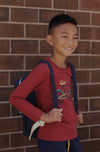 Recycled Cotton Kids Long-Sleeve T-Shirt | Bicycle Print | Mon Coeur