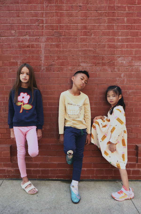 Recycled Cotton Kids Leggings | Sustainable & Stretchy