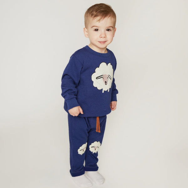 Mon Coeur Cozy Sheep Baby Jogger styled as part of the matching Cozy Sheep set, available in sizes 1Y–3Y
