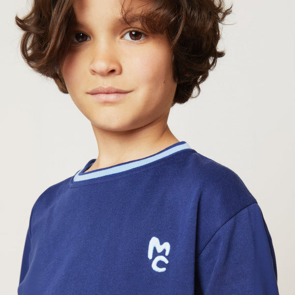 Mon Coeur MC Navy Sweatshirt styled as a coordinated set with matching Navy Jogger