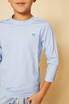UPF 50+ Recycled Polyester Placid Blue Kid Rashguard