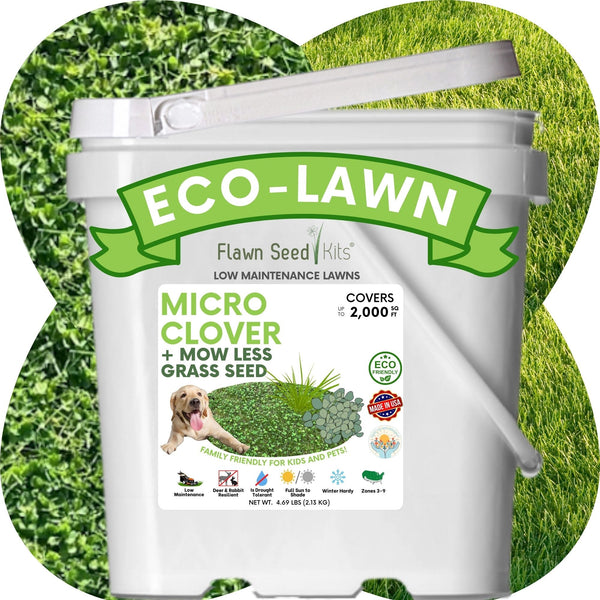 Micro Clover + Mow Less Grass Seed