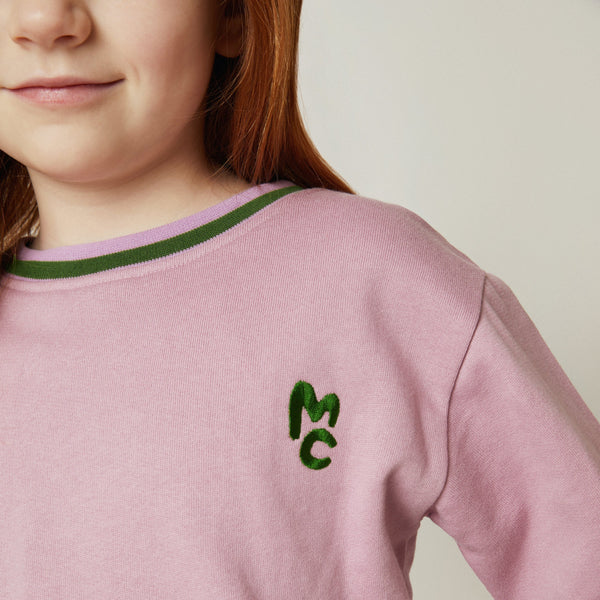 Mon Coeur purple sweatshirt and matching jogger set for babies and kids