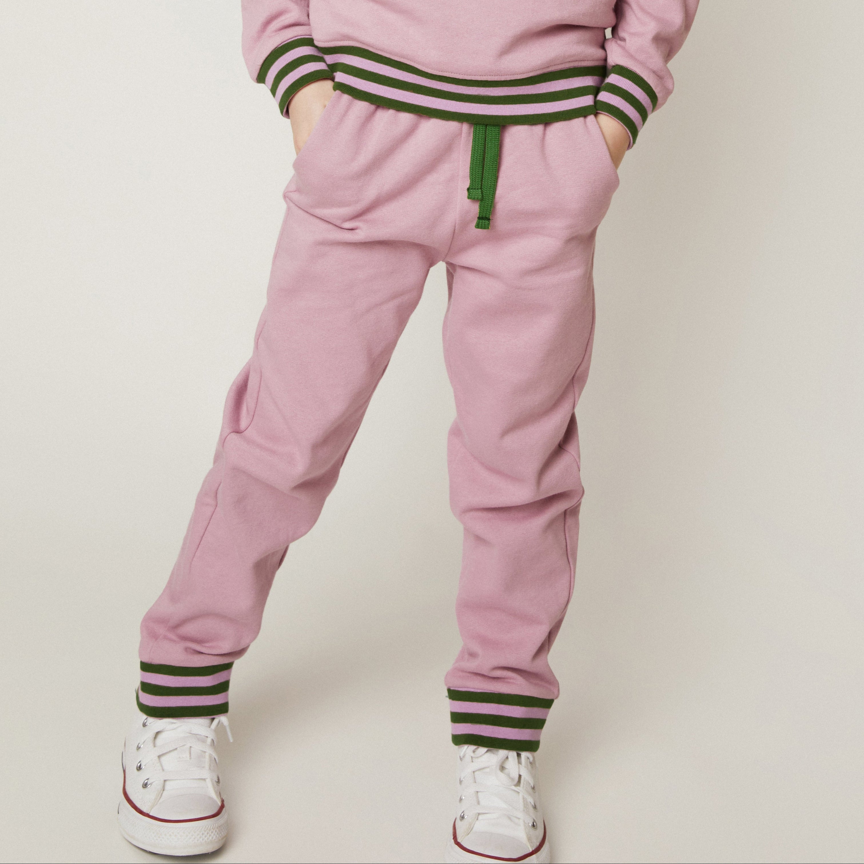 Mon Coeur Purple Jogger kids' organic cotton pants — a thoughtful and sustainable gift for children