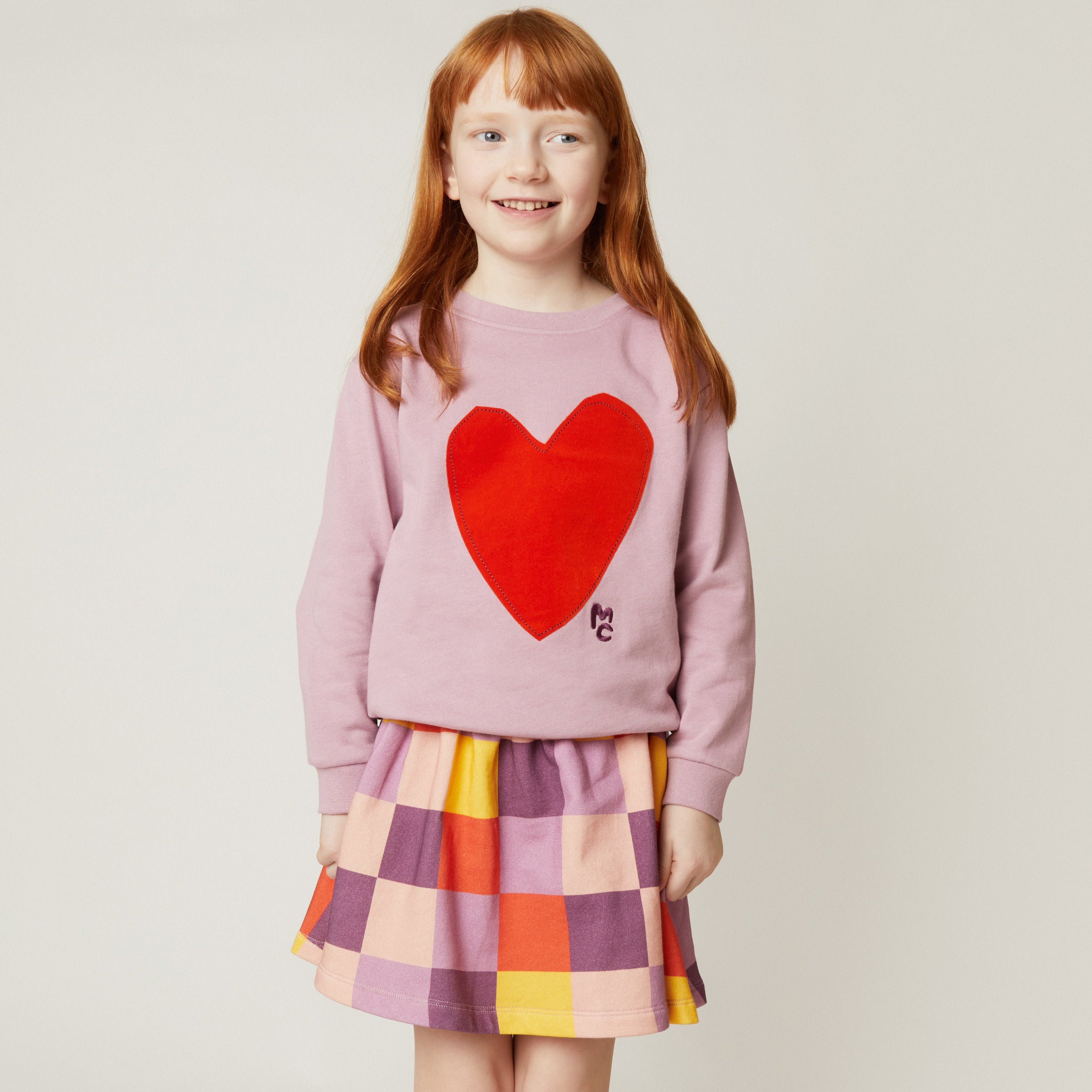 Mon Coeur Kids Heartfelt Sweatshirt styled for everyday play, sizes 1Y to 12Y