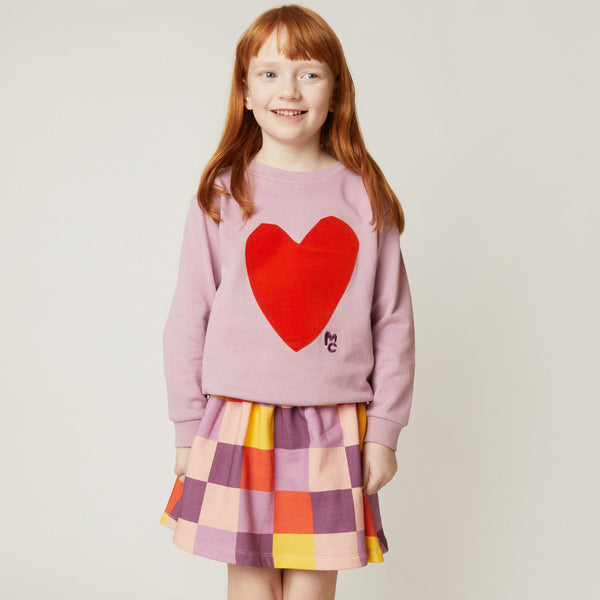 Mon Coeur Kids Heartfelt Sweatshirt styled for everyday play, sizes 1Y to 12Y