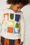 Mon Coeur Kids Shapes Long Sleeve T-Shirt, eco-friendly children's clothing available in sizes 1Y to 12Y