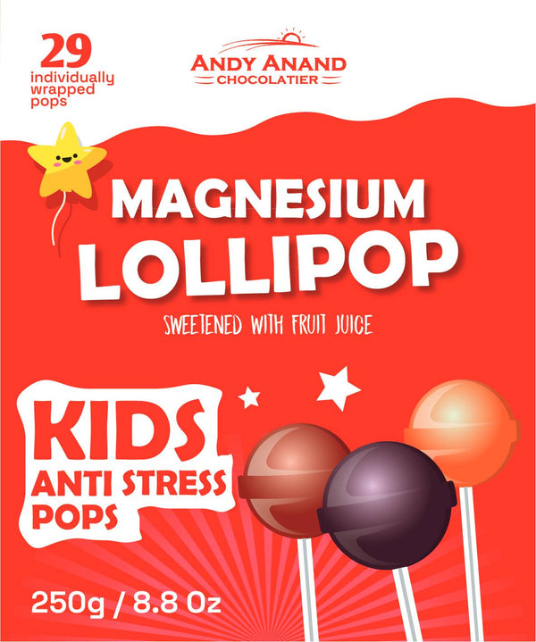 Magnesium Low Calorie Lollipops | Sweet & Calm Fruit-Flavored Kids' Treats