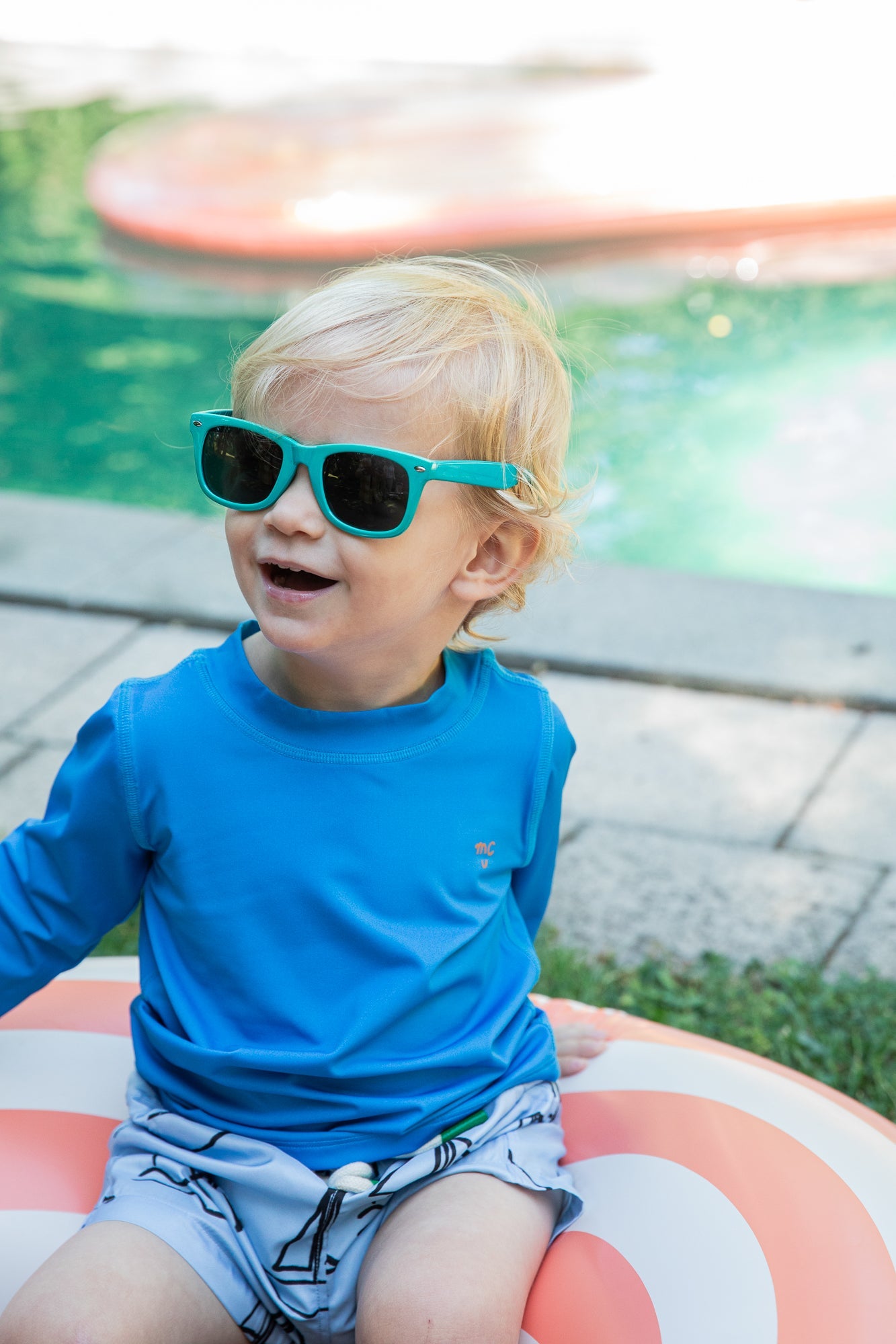 UPF 50+ Recycled Polyester French Blue Baby Rashguard