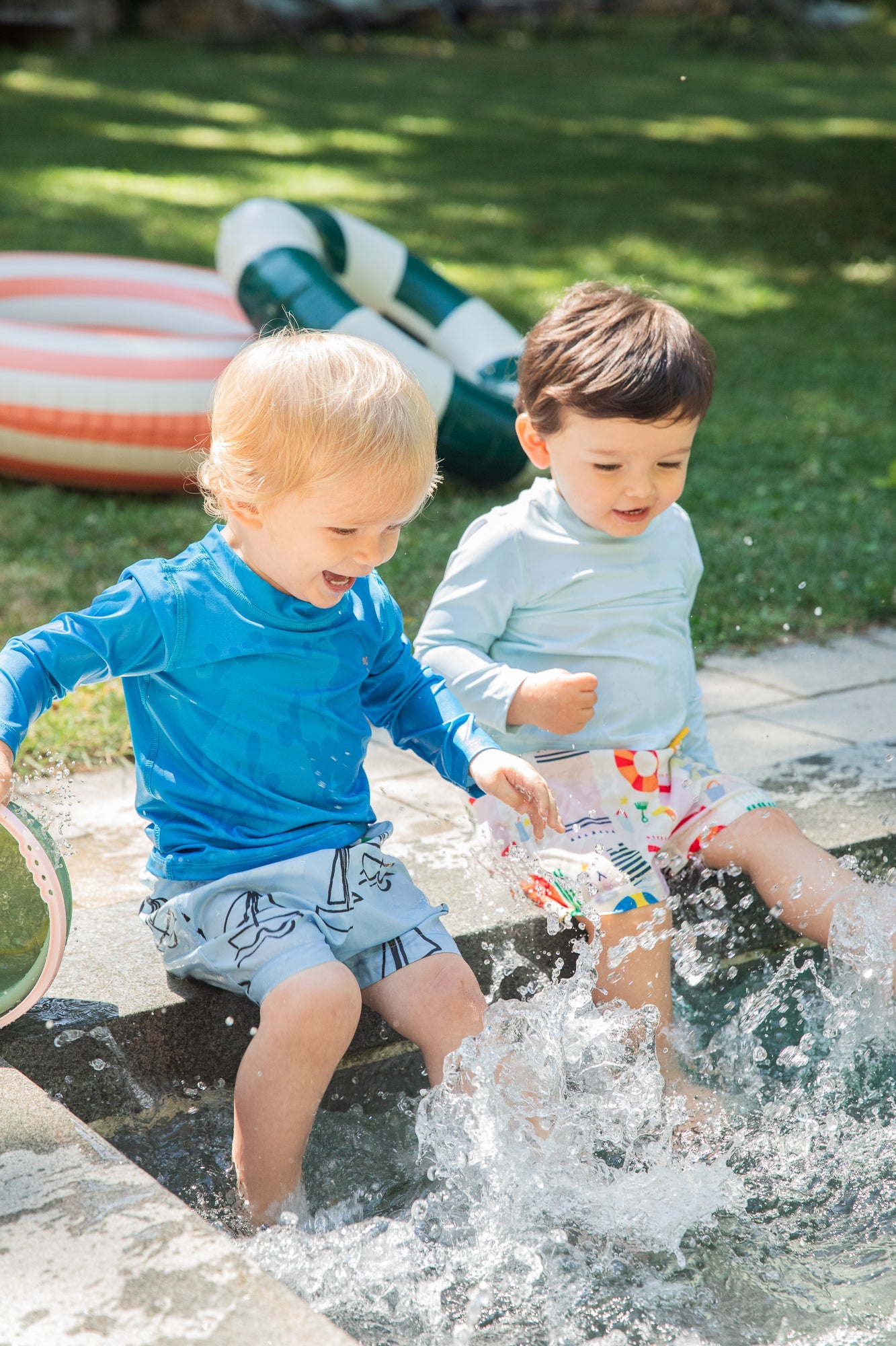 UPF 50+ Recycled Polyester French Blue Baby Rashguard