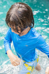 UPF 50+ Recycled Polyester French Blue Kid Rashguard