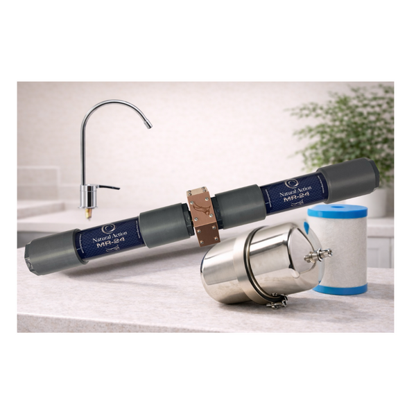 MagnaRay Advanced Revitalizer with Under Sink Filtration System installed in kitchen