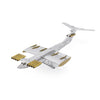 Caspian Sea Monster Ekranoplan metal model kit on a white background