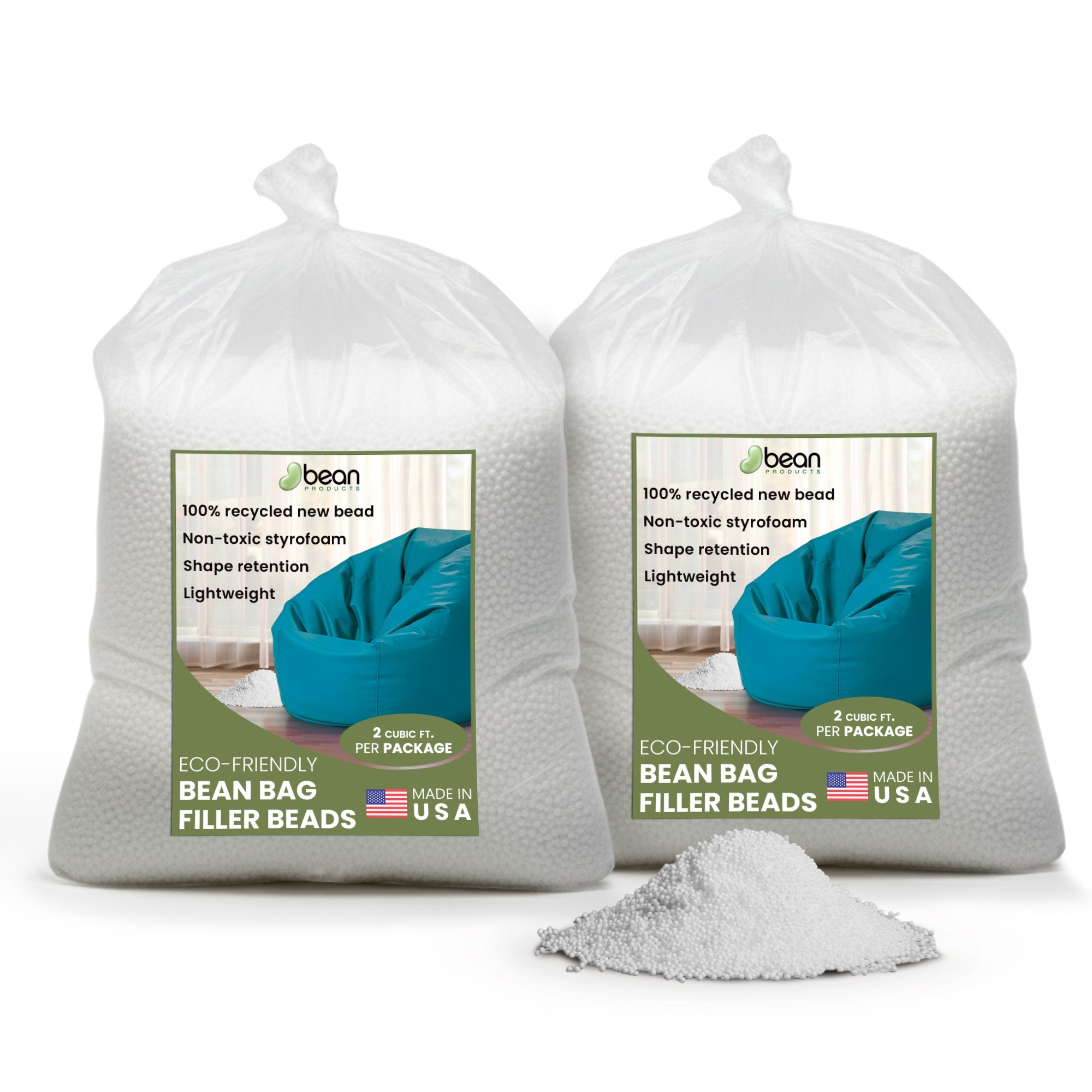 Bean Bag Fill - Non-Toxic New Recycled BeanBag bead Filling stuffing beads