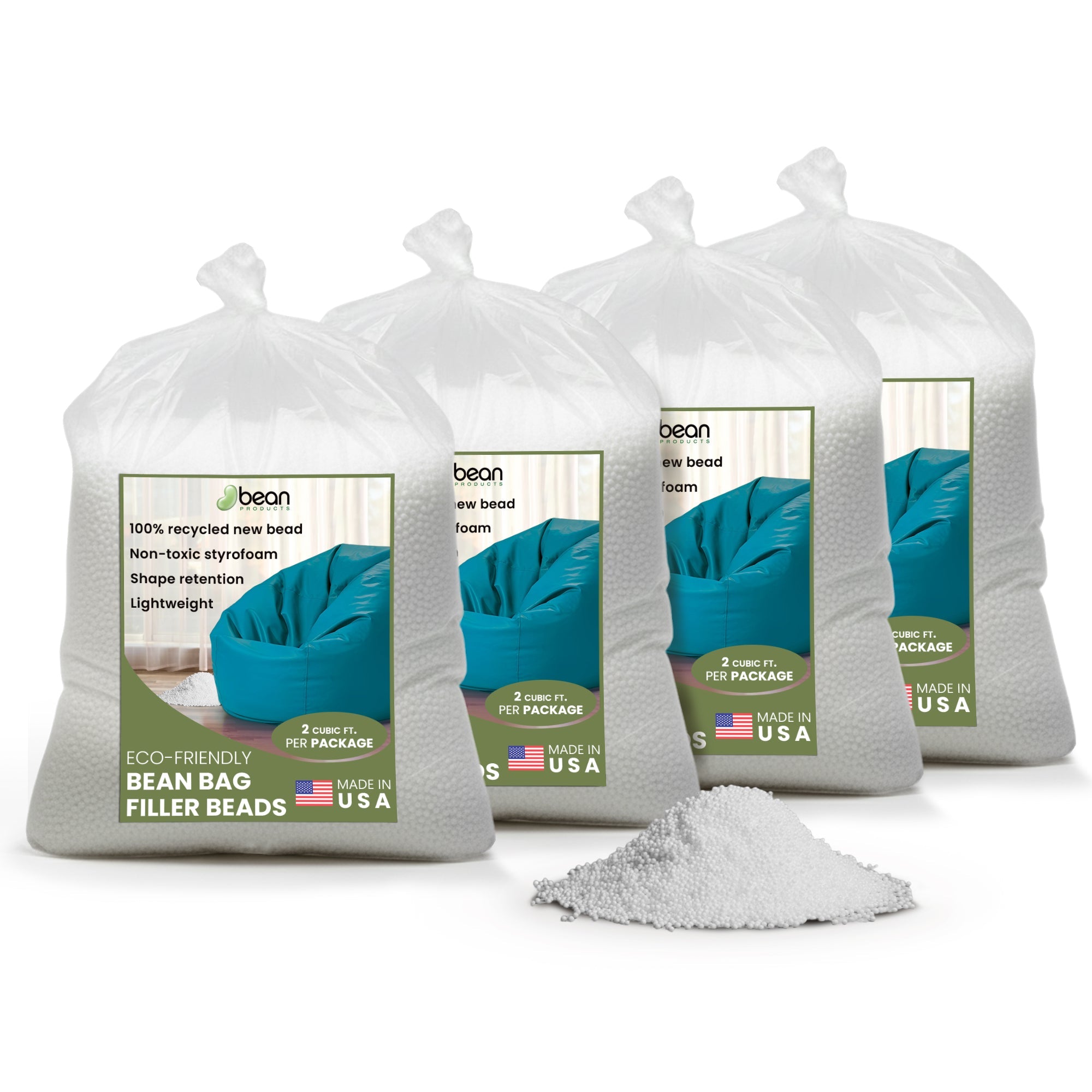 Bean Bag Fill - Non-Toxic New Recycled BeanBag bead Filling stuffing beads