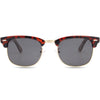 Malcolm wooden sunglasses front view – unisex walnut frame with grey polarized lenses by Joycoast
