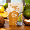 Dozy Oats Mango Coconut gluten free overnight oats prepared in a jar