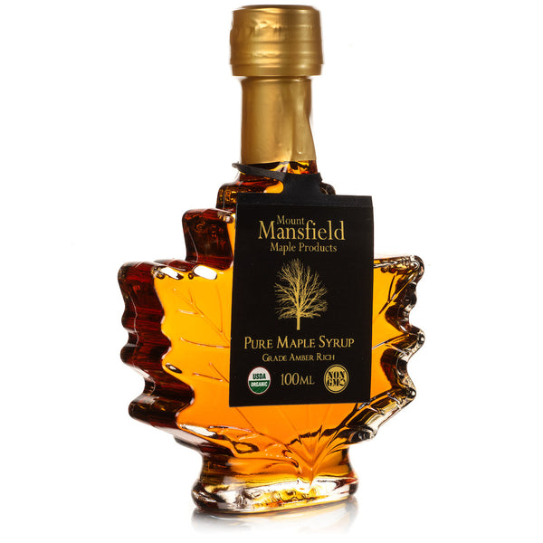 100ml Vermont Maple Leaf Favor Bottle with gold foil embossed cap seal
