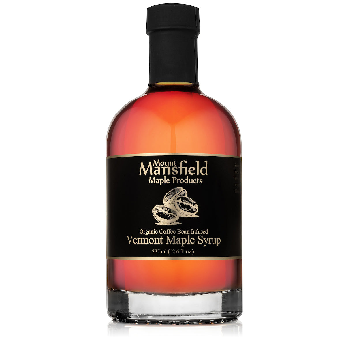 Mount Mansfield Maple 375ml bottle of Coffee Bean Infused Vermont Maple Syrup, gluten free