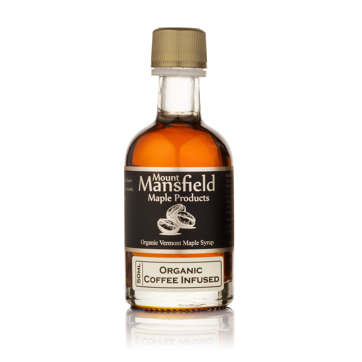 Mount Mansfield Maple 50ml bottle of Coffee Bean Infused Vermont Maple Syrup