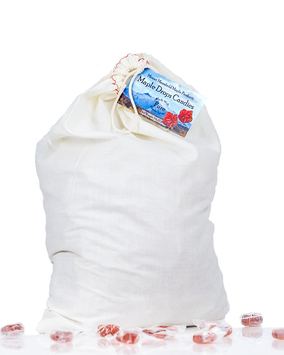 Bag of Mansfield Maple 5 pound Maple Drops hard candy