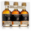 Barrel Aged Vermont Maple Syrup Sampler Set with three 50ml bottles in gift packaging